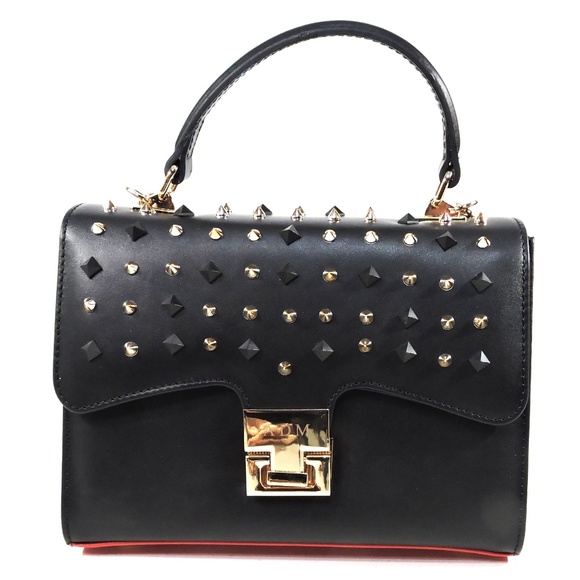 ALESSANDRO DI MARIA 🇮🇹 WOMEN'S BLACK SOFT LEATHER FASHION HANDBAG - Picture 2 of 5